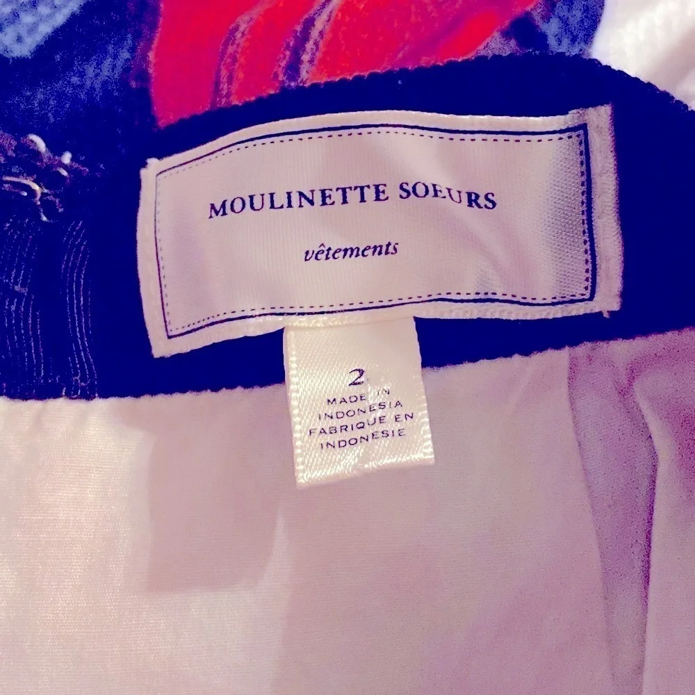 Anthropology Moulinette Soeurs Poppies Skirt Red Blue Size 2